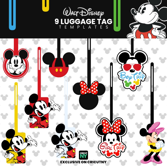DIY Mickey Mouse Luggage Tags
