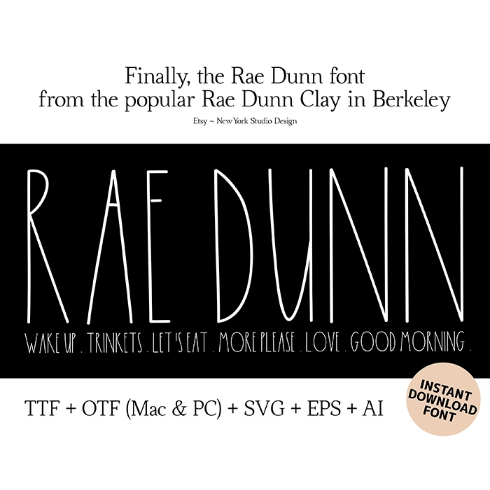 rae dunn font free download for cricut from berkeley.