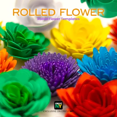 rolled flower svg template