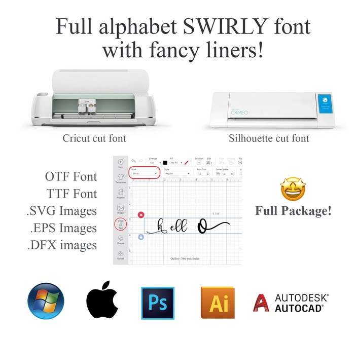 free alphabet swirly font