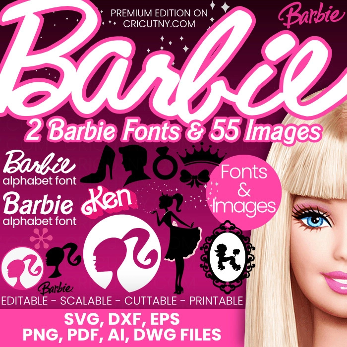 Barbie font Cricut and Barbie images for Cricut maker [Wow]