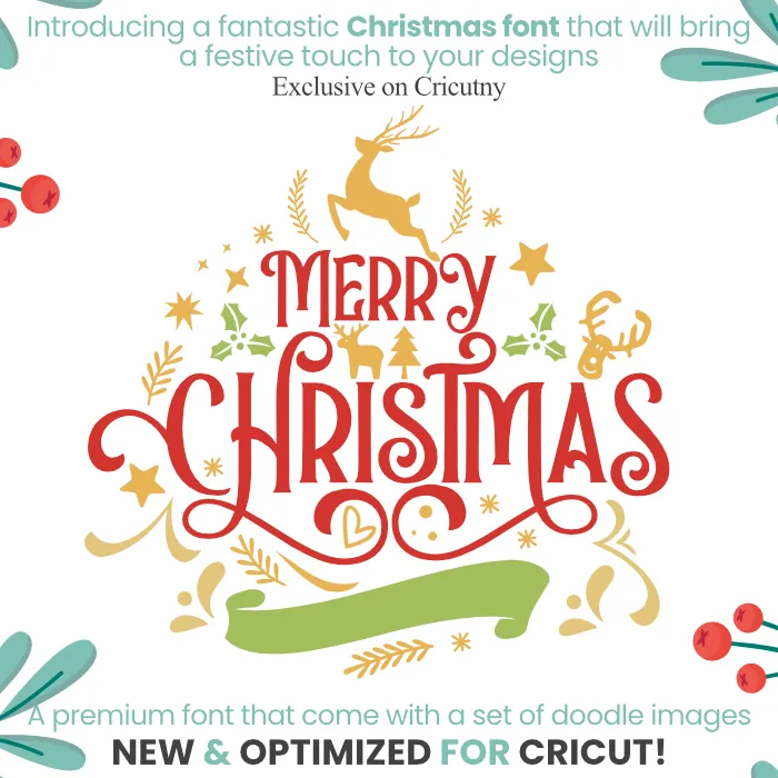 free christmas font for cricut