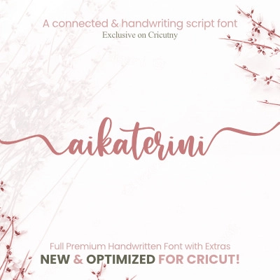 cricut connected handwriting script font
