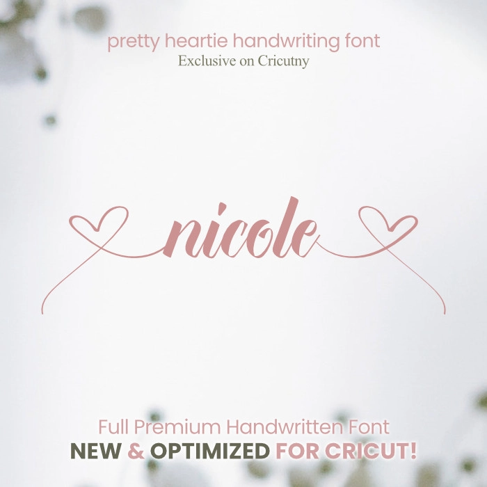 cute heart fonts for cricut