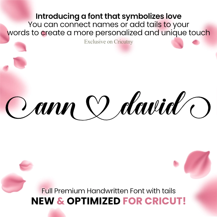 font with heart for cricut free