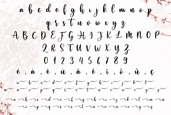 free connected handwriting script font