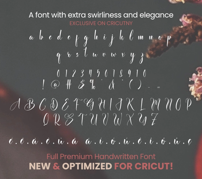 free cricut font with tails