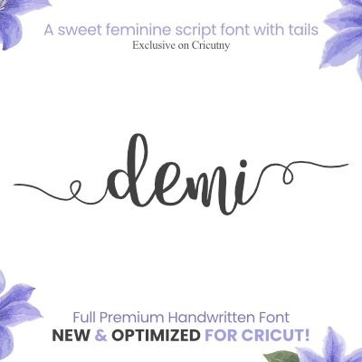 free feminine script font with tails