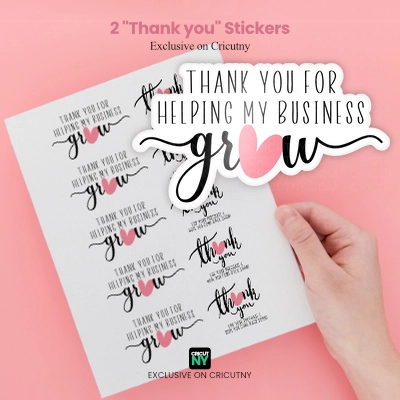thank you stickers with cricut