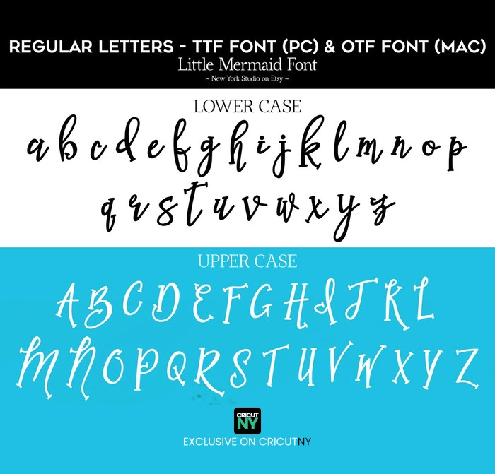 mermaid bold font