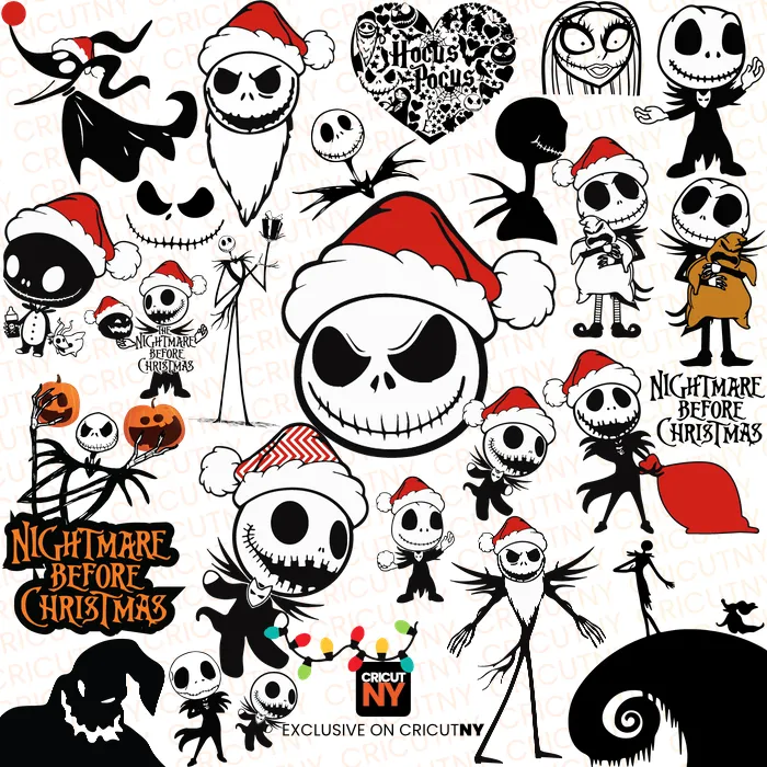 220 Nightmare Before Christmas & jack skellington SVG PNG DXF