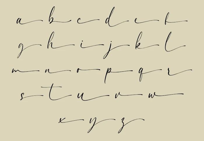 realistic handwriting font with tails