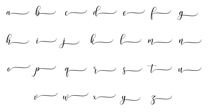 right long tail letter font