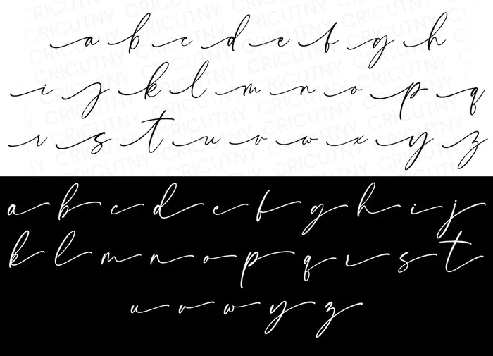 signature font long lines